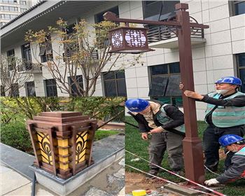 西安小區庭院燈、柱頭燈項目案例  陜西蘭光路燈廠產品